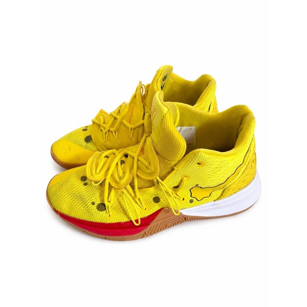 Nike Kyrie 5 Spongebob Squarepants Yellow Basketball Sneakers Mens Size USA 11